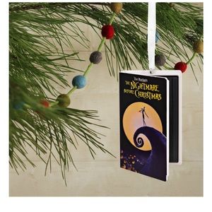 Nib Hallmark Ornament The Nightmare Before Christmas Retro Video Cassette Case)